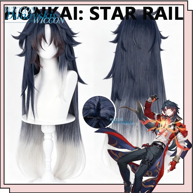 Anime Cosplay Blue Hair - Parrucca Mortenax Blade del Gioco Honkai