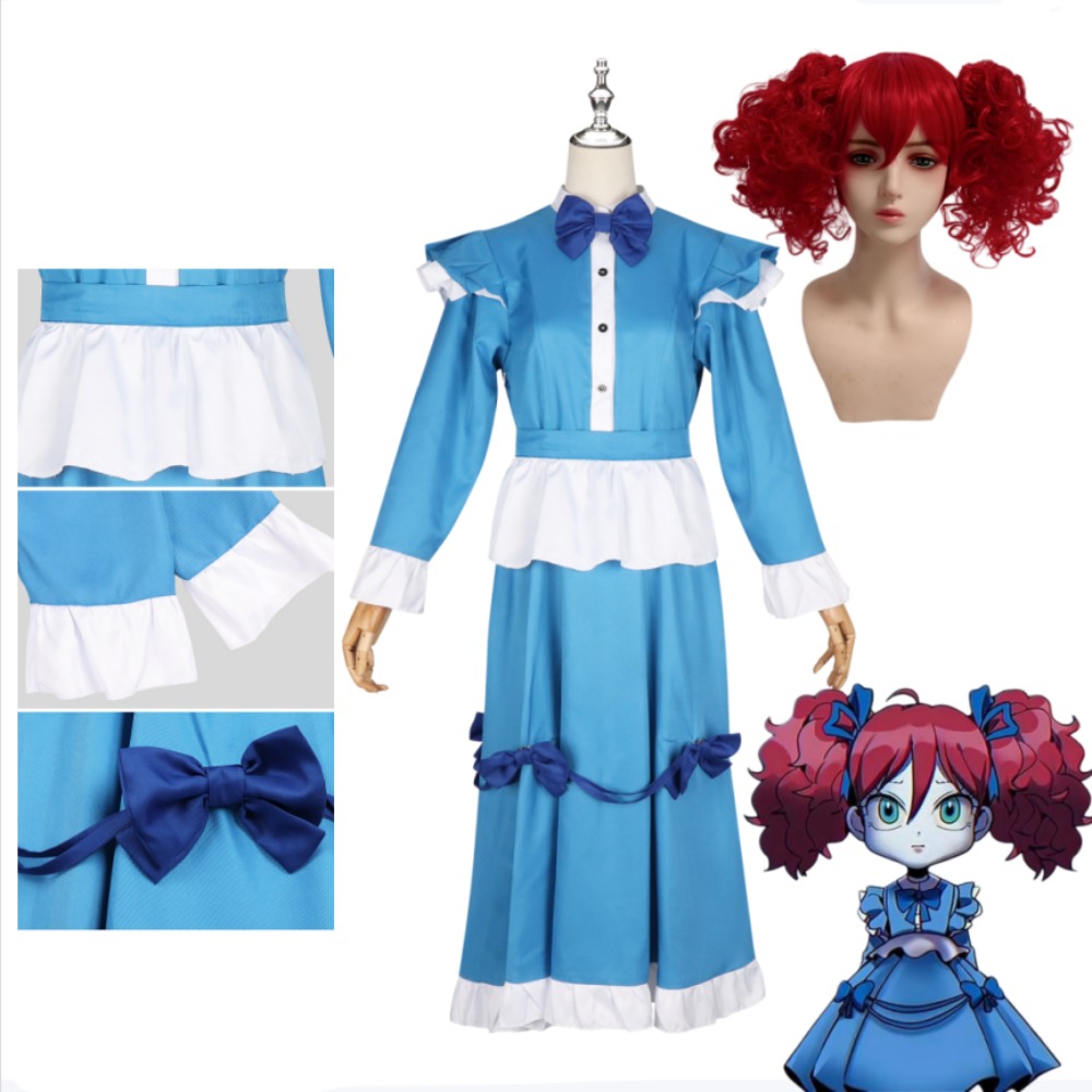 Costume Cosplay Poppy Red Hair - Anime Cosplay Blue Hair recensione e prezzo